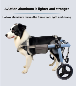 Fauteuil roulant robuste en aluminium <span class=keywords><strong>pour</strong></span> grands chiens, écologique, avec réglage multi-angles de la camber, pliable sans assemblage, aide à la marche <span class=keywords><strong>pour</strong></span> chiens handicapés - Product Image 2