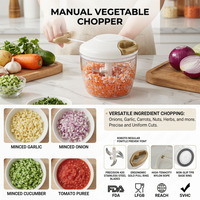Hachoir manuel de cuisine en gros, mini hachoir à légumes portable à cordon de traction rapide