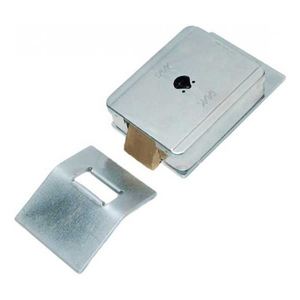 Serrure de porte électrique Faac 12V AC en acier inoxydable avec plaque de fixation au sol, modèle 712650 - Product Image 1