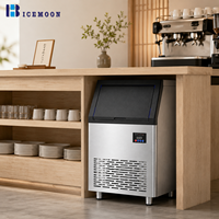 Machine à glaçons commerciale en acier inoxydable 36kg 56kg/24h, contrôle intelligent, machine à glaçons en cubes pour bar, café, prix d'usine