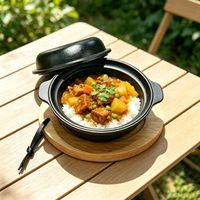 Mini poêle en fonte pré-assaisonnée, mini cocotte avec plateau en bois, plat de service en fonte, mini casserole