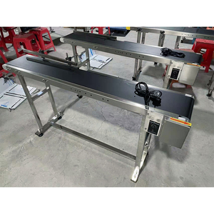 Good Quality Industrial Stainless Steel Pvc Belt Conveyor Suppliers Small Bottle Conveyor Belt for Inkjet <b>Printer</b> Steel Pvc Belt - Product Image 4