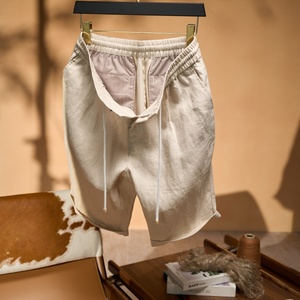 Pantaloncini <span class=keywords><strong>Cargo</strong></span> Estivi Traspiranti in <span class=keywords><strong>Lino</strong></span>, Multi-Tasca, Casual, da Palestra, per Uomo, 5 Pollici, Personalizzabili con Logo - Product Image 5