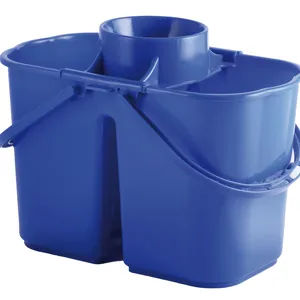 Commercial Hotel Cleaning Plastic Double Bucket Cleaning Mop Wringer Bucket