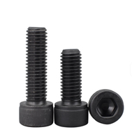 Vis à tête cylindrique M10 M12 DIN912 en acier inoxydable 304 zingué noir, vis à six pans creux
