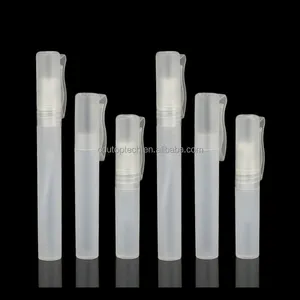 खाली प्लास्टिक पीपी नमूना पेन आकार परफ्यूम परीक्षक स्प्रे बोतल स्पष्ट मिनी हैंड फेस मिस्ट स्प्रे 3 मिलीलीटर 5 मिलीलीटर 8 मिलीलीटर 10 मिलीलीटर