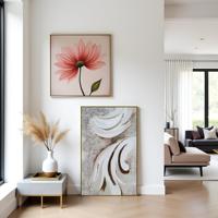 Peinture à l'huile sur toile abstraite de style moderne, thème nature morte, art mural de montagne, imperméable, écologique, fait main, décoration intérieure