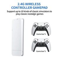 Konsol Game Rumah M15 HD Arcade Mendukung Dua Gamepad Kabel untuk TV dengan Simulator PS1/MAME Nirkabel 2.4G Memori DDRIII 256M