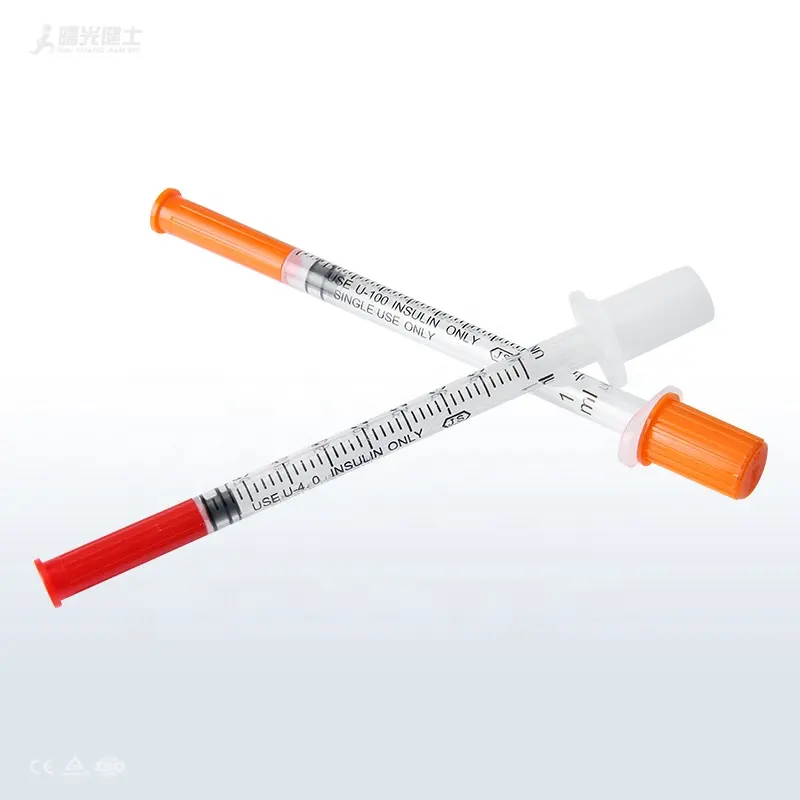 CE Approved Insulin Syringe Cheap Price 29g 30g Hypodermic Disposable insulin syringe