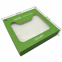 Boîte d'emballage rigide avec logo personnalisé de luxe, éclairée par LED, avec fenêtre transparente en forme pour la présentation de produits cosmétiques