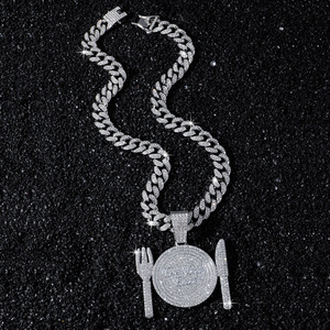 Nuevo Collar Colgante Redondo de Aleación Hecho a Mano, Diseño Sencillo y de Lujo Ligero, Estilo Hip Hop, Chapado en Oro, para Hombre - Product Image 3