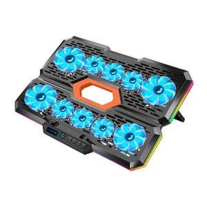Support de refroidissement pour ordinateur portable avec ventilateur coloré, 10 ventilateurs, support pour ordinateur portable, <span class=keywords><strong>refroidisseur</strong></span> pour ordinateur portable de jeu de <span class=keywords><strong>17</strong></span> <span class=keywords><strong>pouces</strong></span> avec écran LCD - Product Image 3
