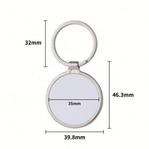 Wholesale Blank Sublimation Keyrings <b>Customized</b> Metal Heart Transfer Printing Keyholder DIY <b>Keychains</b> - Product Image 3