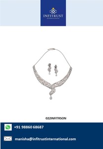 Collar con Diseño de Hojas Adornadas con Circonitas, Estilo Clásico Hecho a Mano, Joyería de Moda para Mujer, para Bodas y Compromisos, Precio al por Mayor - Product Image 2