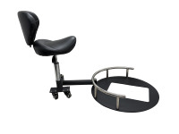 Chaise de barbier professionnelle rotative à 360°, chaise intégrée pour coiffeur, chaise de technicien, tabouret pivotant, salon de beauté
