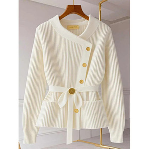 <span class=keywords><strong>Ensemble</strong></span> de tenue d'hiver pour femme, style chic, <span class=keywords><strong>pull</strong></span> en tricot abricot, nouveau design, <span class=keywords><strong>jupe</strong></span> taille haute amincissante - Product Image 2