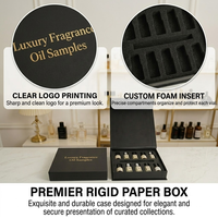 Boîte de parfum personnalisée de luxe, insert en mousse EVA, fermeture magnétique, emballage cadeau pour huile essentielle, boîte en papier en gros