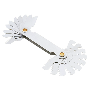 Medidor <span class=keywords><strong>de</strong></span> paso <span class=keywords><strong>de</strong></span> tornillo imperial YouQi 55 °-<span class=keywords><strong>Comprobador</strong></span> <span class=keywords><strong>de</strong></span> rosca <span class=keywords><strong>de</strong></span> acero al carbono con cuchillas <span class=keywords><strong>de</strong></span> 4-48 TPI para maquinistas - Product Image 6