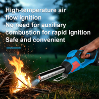 Allumeur de barbecue électrique sans fil professionnel A14-0002, alimenté par batterie lithium-ion 21V, allumage rapide à 800 degrés par flux d'air