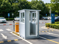 Caseta de Guardia Modular Portátil, Cabina de Peaje Desmontable de Acero, Caseta Prefabricada Preinstalada