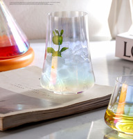 Verres à vin rouge en cristal électroplaqué, faits à la main, aux couleurs éblouissantes, inspirés du luxe, avec pied cannelé, pour 301-400 ml