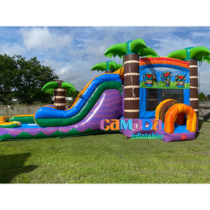 Maison gonflable gonflable en PVC de qualité commerciale activité de fête pour enfants château sautant Combo avec accessoire géant toboggan - Product Image 5