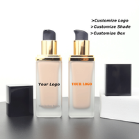 Fond de teint Vegan à couverture complète, étiquette privée, imperméable, brillant, mat, contrôle de l'huile, correcteur de maquillage, 24h