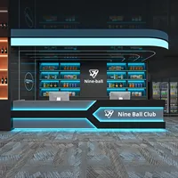 Bureau de réception commercial et industriel GUANKAI en MDF pour KTV et clubs de billard, multifonctionnel, de forme oblongue, style continentale