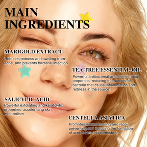 Parche Anti-Hidrocoloide para Granos y Acné con Logotipo Personalizado y <span class=keywords><strong>Puntos</strong></span> de Colores, Parche Facial en Forma de Estrella para Manchas, Belleza y Cuidado Personal - Product Image 4