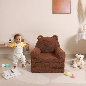 Tender Playful New Design OEM/ODM Factory Kids Toys 2 in 1 Custom Teddy Bear Shape Compressed Bean Bag Foldable Kids Chair - Product Image 2