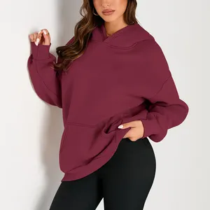 Sweatshirts pour femmes pulls surdimensionnés à manches longues décontracté lâche polaire hauts pullover