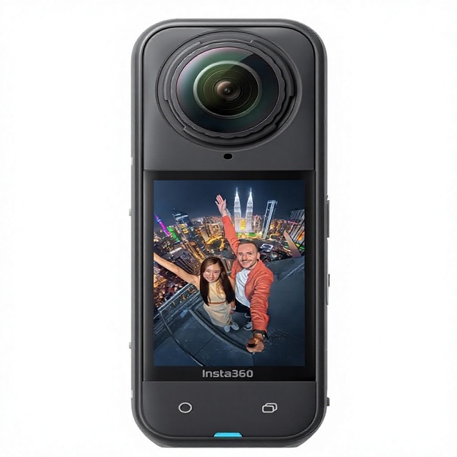 Insta360 X5 Waterproof 8K 360 Action Camera Touchscreen Low Light Invisible Selfie Stick Effect Replaceable Lens 3-Hour