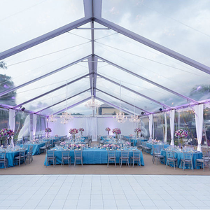 Carpa <span class=keywords><strong>de</strong></span> Jardín para Eventos y Bodas <span class=keywords><strong>con</strong></span> Techo Transparente <span class=keywords><strong>de</strong></span> 25x25, para 200 Personas, en Oferta - Product Image 1