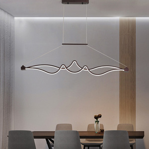 2026 Modern Wave Curve Restaurant Bar Club <strong>Commercial</strong> Led <strong>Kitchen</strong> Pendant <strong>Light</strong> - Product Image 2