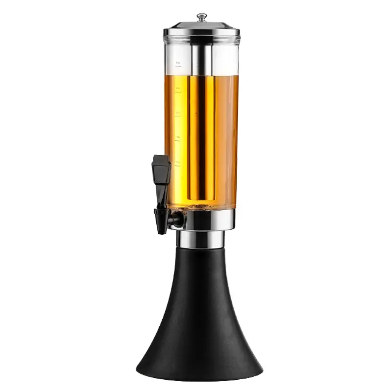 Dispensador de plástico con tubo de hielo y base de ABS fuerte para Bar y fiesta, torre de cerveza, 2.5L, 3L, Color Mulit