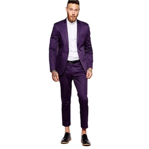 Su misura abiti da uomo da sera su misura viola 2 pezzi (giacca + pantaloni) Set Slim da uomo - Product Image 1