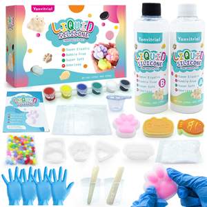 Perlengkapan Pembuatan Squishy Taba DIY Set Squishy Gel Cair Cakar Kucing Karet Silikon Super Lembut Perlengkapan Pembuatan Mainan Edukasi Hiburan - Product Image 1