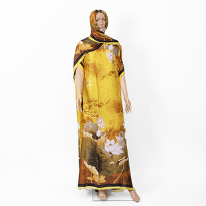 <span class=keywords><strong>ชุด</strong></span>แม็กซี่ผ้าไหมพิมพ์ลายชุดมุสลิมคาฟตัน - Product Image 5