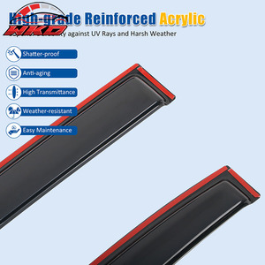 Pare-soleil pour Honda Accord 13-17 4 portes berline, visières de fenêtre intégrées, protection contre la pluie et le soleil - Product Image 4