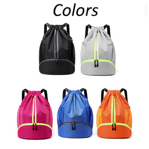 Mochila Deportiva Casual Impermeable de Poliéster Ecológico con Cordón y Logotipo Personalizado, Mochila para Baloncesto - Product Image 3