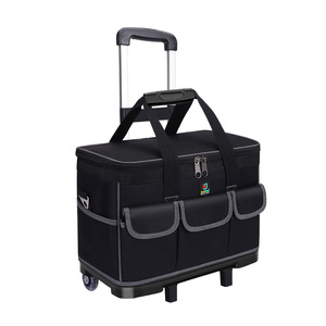 Trolley Tool Bag Oxford Cloth Waterproof Large Electrician Bag Maintenance Tool Bag Hardware Storage Tool Organizer Electrician