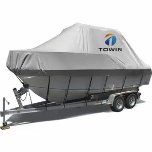 Tampa do barco, barco de esqui cobre Heavy Duty 210D impermeável 17-27ft tamanho grande personalizado ao ar livre colorido comum bicicleta canoa 3.1 - 4m