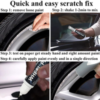 Peinture de retouche pour jantes noires brillantes, couleur noire, réparation des rayures des roues de voiture, stylo de retouche