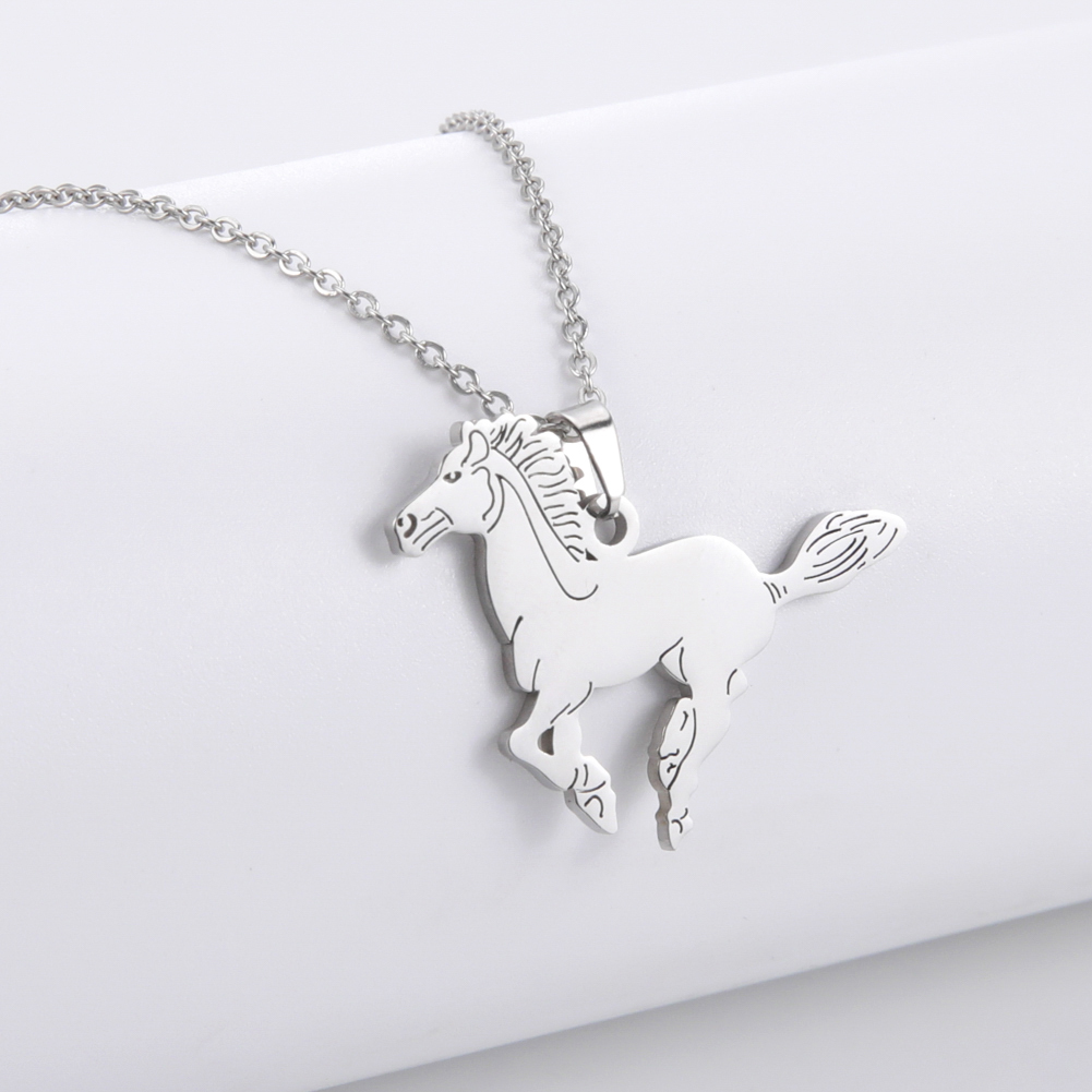 Collier Ras De Cou Fantaisie Pendentif Cheval Strass - Modèle N°85 - Neuf Avec étiquettes