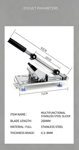 Nueva Rebanadora Manual de Carne de Acero Inoxidable, Cortadora Horizontal de Tocino, Cuchillo de Carnicero Portátil de Alta Eficiencia para Cocina Doméstica - Product Image 6