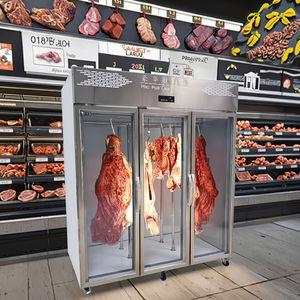 מקפיא תלייה אנכיים מסחרי בהשראת תצוגת ", ארון זכוכית מלא 5 דלתות עם מוטות עומס גבוה לטלה בקר - Product Image 6