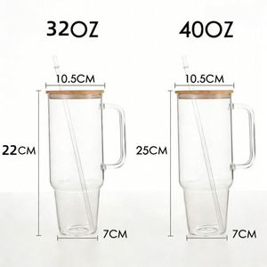 Gobelet en verre robuste de 32 oz avec poignée pour les conducteurs de camions, usage quotidien - Product Image 5