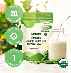 Poudre de protéines de pois végétales biologiques pour une alimentation saine quotidienne - Product Image 3