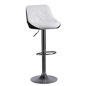 Modern tasarım mobilya Metal çelik taban ile geri push-in tasarım Bar sandalyesi tabure
