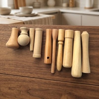Les fabricants fournissent des accessoires de quincaillerie pour meubles en bois massif, poignée en hêtre avec trou traversant, taille personnalisée, LOGO, pour table.